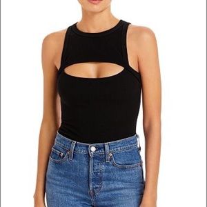 Ribbed Cut Out Bodysuit